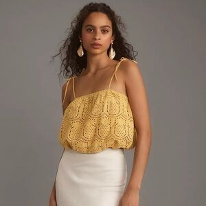 Greylin Mustard Eyelet Camisole